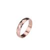 Women's 18k Rose Gold Geometric Titanium Steel Couple Ring