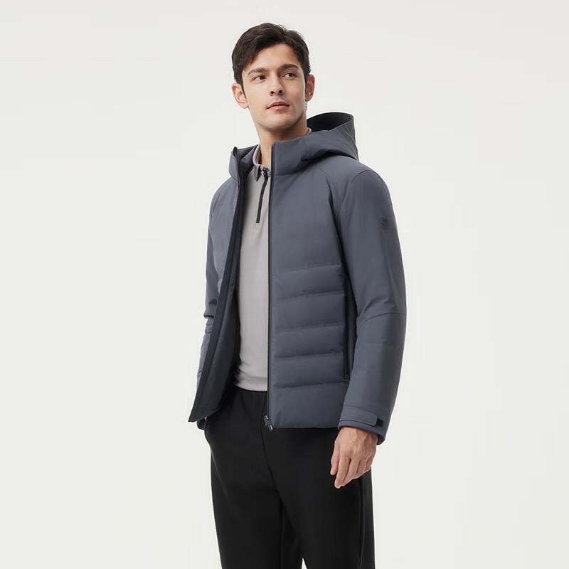 Tanbor Men's Short Hooded Business Casual Lightweight Down Jacket