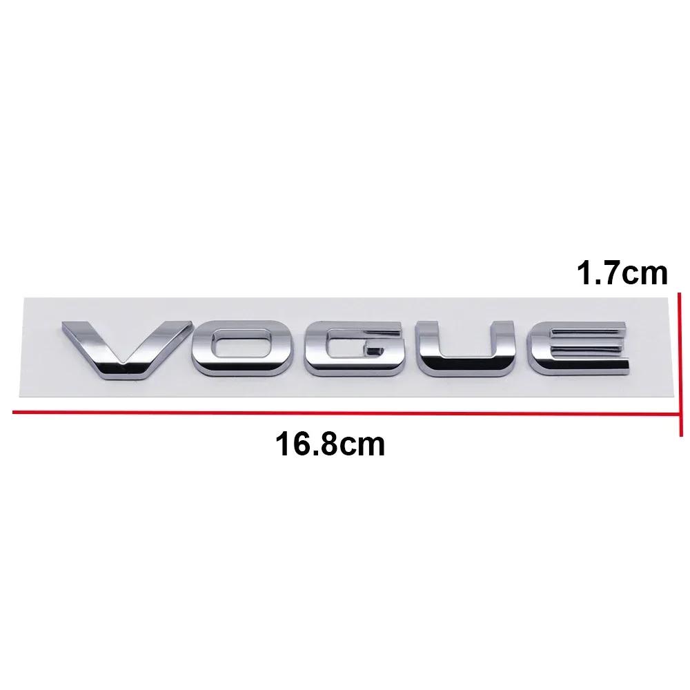ABS Autoaufkleber Buchstaben Emblem Heckklappenplakette für VOGUE EVOQUE Discovery Range Rover Defender Freelander
