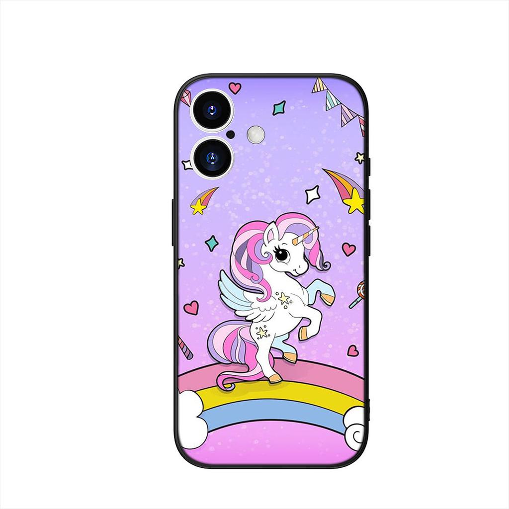 Cute Pink Unicorns Rainbow Cover Phone Case for Samsung Galaxy S25 S23 S22 S24 FE Ultra Plus A56 A05 A06 A15 A16 A57 S7 Edge