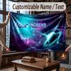 Weltraum Kosmisches Thema Decke Benutzerdefinierter Name Text Personalisierte Decke Weich Gemütlich Decke für Zuhause Sofa Bett