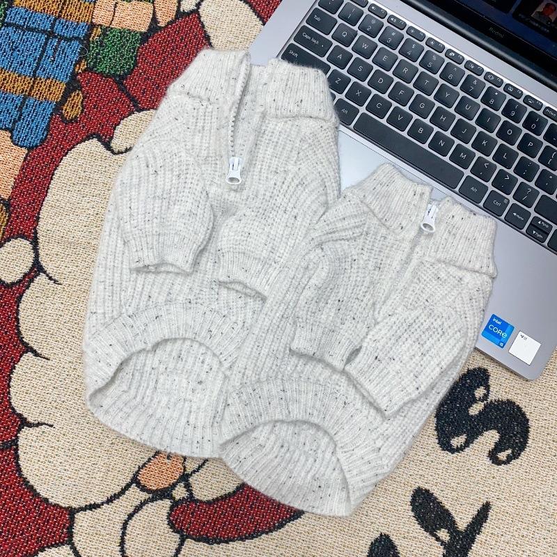 Dog Clothes Wool Leisure Autumn Winter Fashion Half Zip Ribbed Knit Sweater Polo Shirt Schanery Teddy West Highland Guangdong