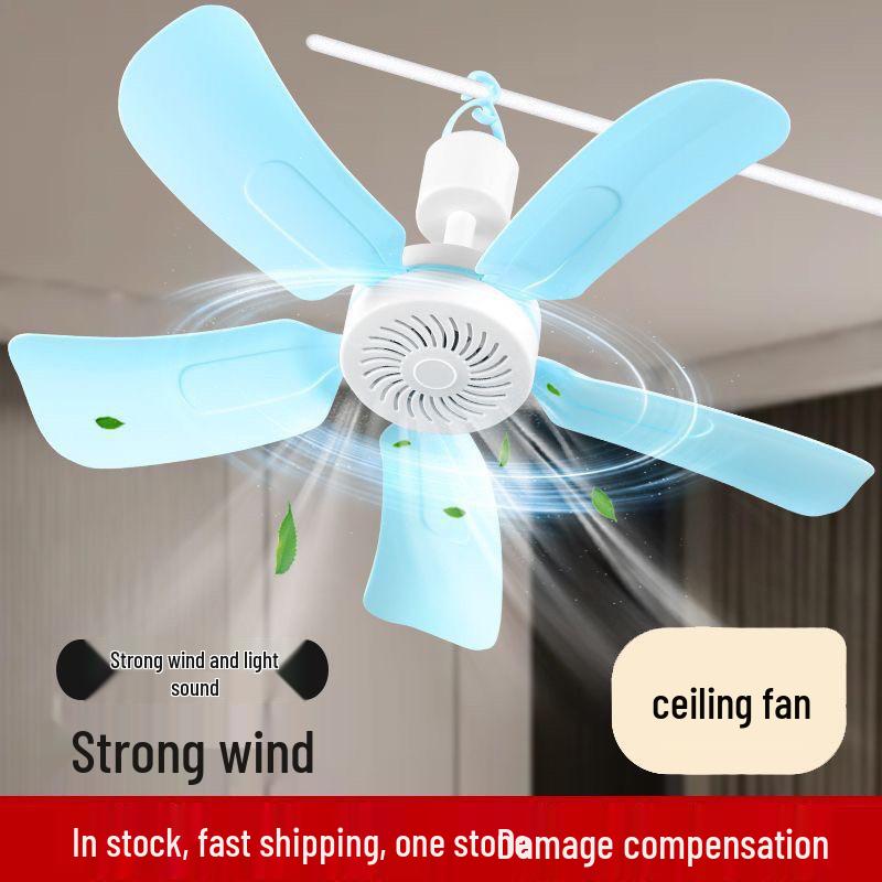 Compact Silent Ceiling Fan for Dorms and Bedrooms