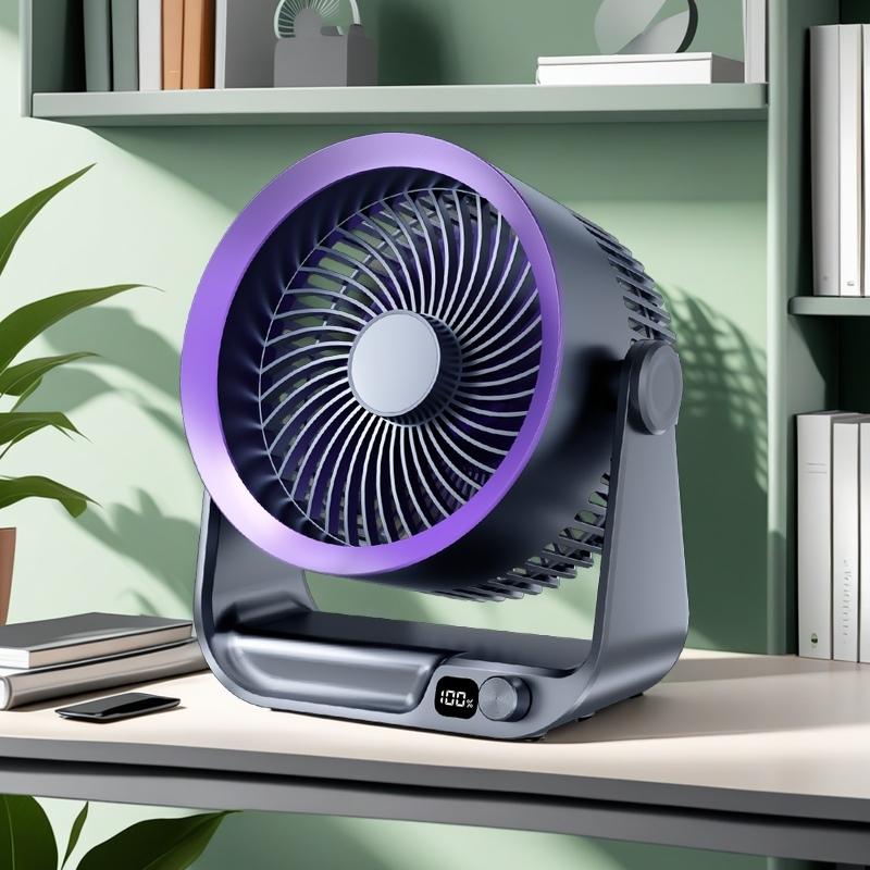 100 Level Desktop Fan, Silent USB Charging, Dormitory Wall Mounted Fan, Office Air Circulation Fan, 4000mAh