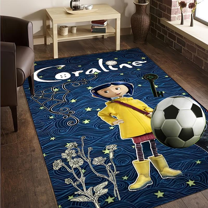 Nighttime Adventure Doll Rug Office Carpet Non-Slip Mat, Chair Rug Floor Covering for Gaming, Bedroom, Living Room , Home Decor Christmas Gift