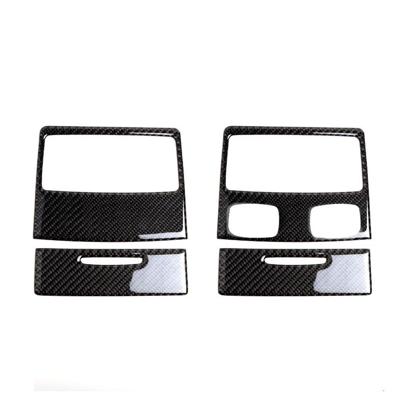 For BMW E90 3 Series 2005-2012 320i 325i Carbon Fiber Car Rear Air Condition Outlet Panel Frame Trim Decoration