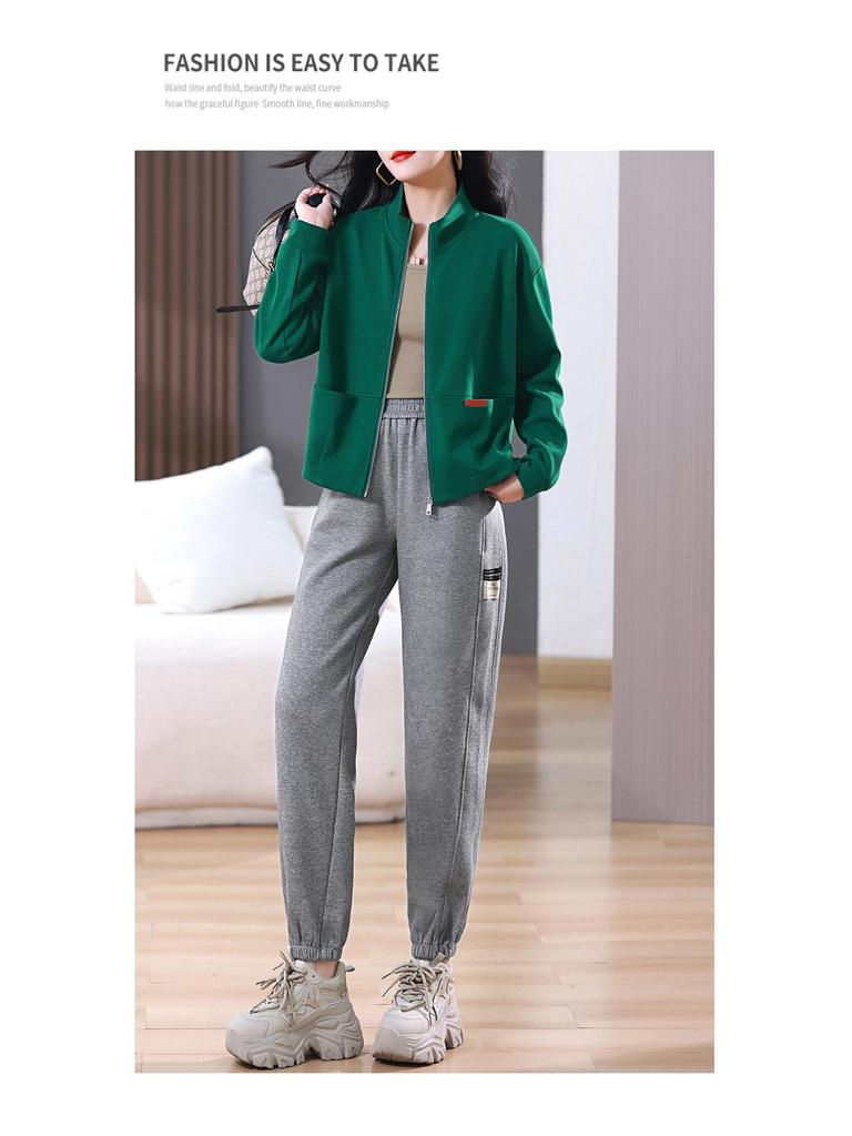 2025 Women's Autumn Casual Sportswear: Stylish Loose Sweatshirt & Cardigan Two-Piece Set