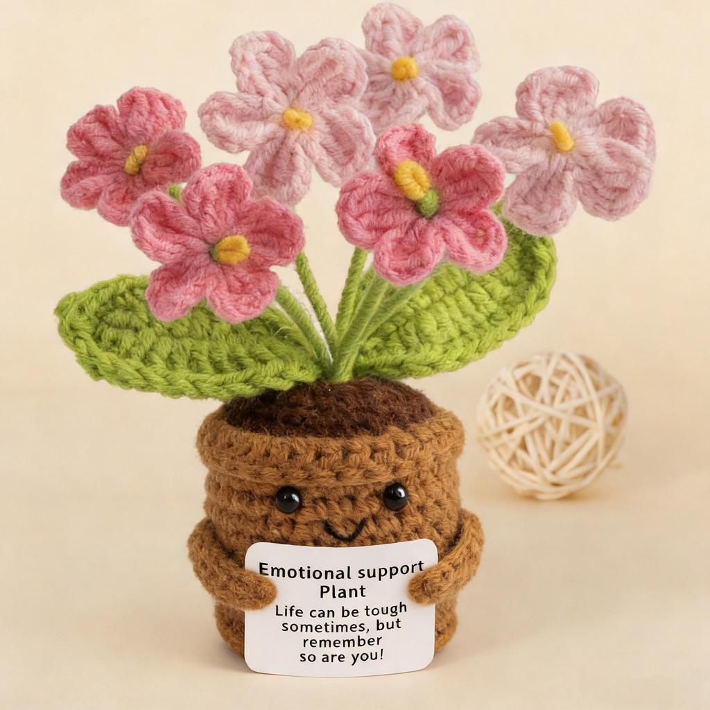 Crocheted Wool Doll Potted Plants, Creative Potted Plants, Cute Ornaments, Home Decoration, Handicrafts, Gifts