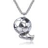 Fashion Soccer Shoe Sneaker Pendant Necklace Football Stainless Steel Ball Chain Necklaces For Men Hip Hop Sports Charm Jewelry
