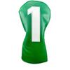 White & Green Golf Club Headcover, 135 X Number Style, Two Color Options