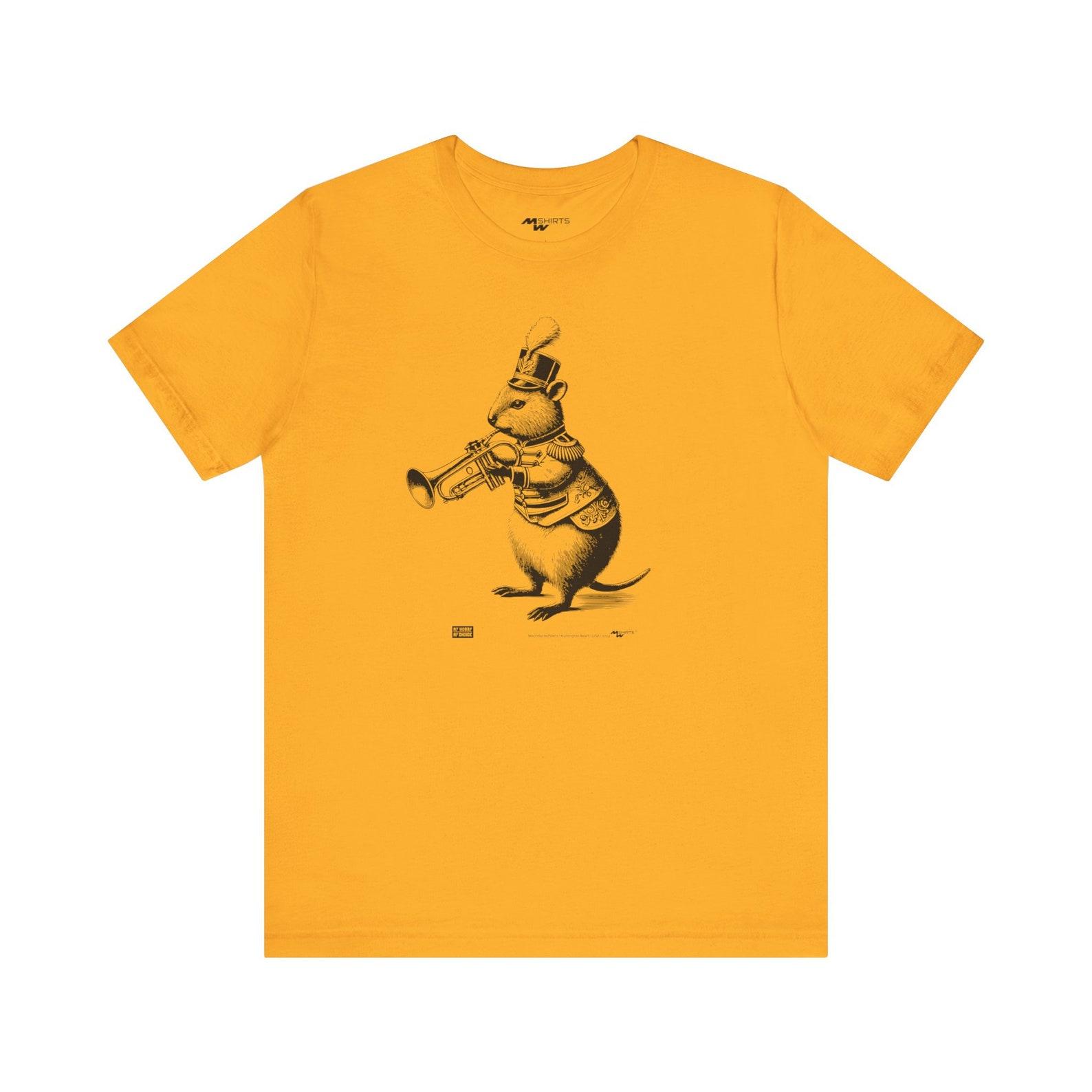 Quokka Trumpet Shirt: Vintage Style Engraving, Unisex Tee S