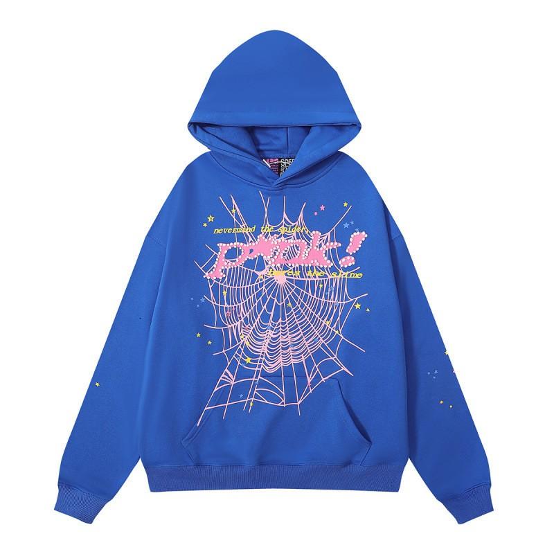 Sp5der Hoodie Unisex Oversized Cotton Pullover With Foil Letter Print Streetwear Sweatshirt Teens