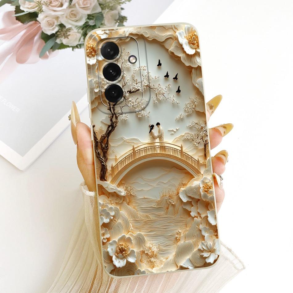 For Samsung Galaxy A56 A36 Cute Cat Flower Cartoon Phone Case For Samsung A36 A56 5G Shockproof Soft Silicone Covers Bumpers