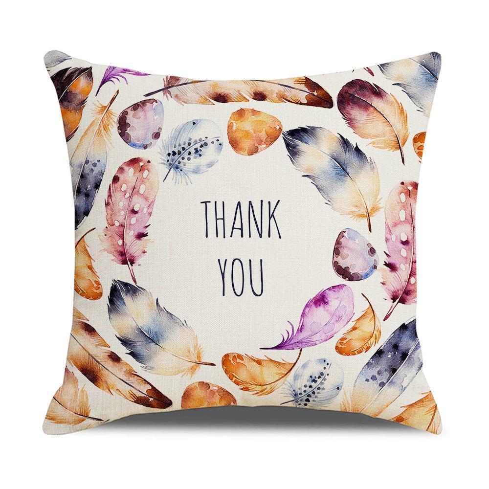 Ins Style New Dream Catcher Linen Sofa Pillow Cover Feather Digital Print Cushion Cover