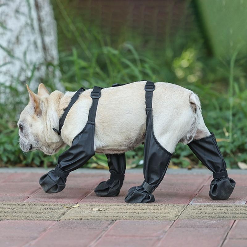 Dog Rain Booties Paw Protector AntiSlip Dog Shoes Outdoor Walking Rain Shoes Puppy Waterproof Foot Covers for Rainy Day