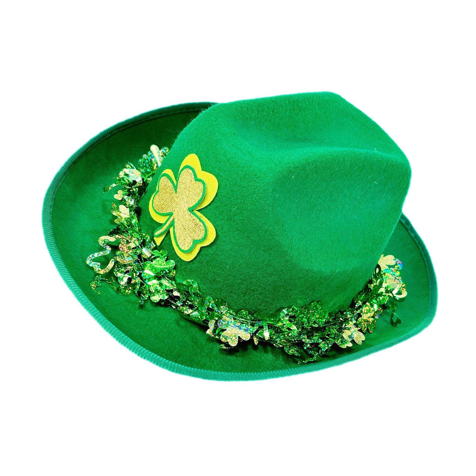 Cowboy Hat Suitable for Carnivals and Other Event Comfortable Wear Accessory Handmade Shamrocks Clovers Hat