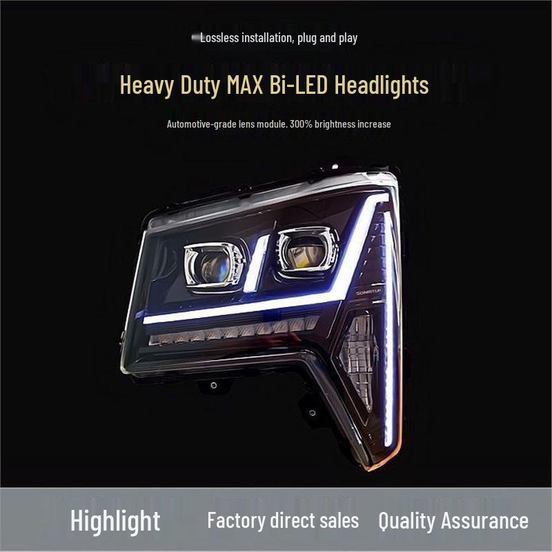 Compatible Sinotruk Howo MAX LED Dual-Lens Headlight Assembly Standard