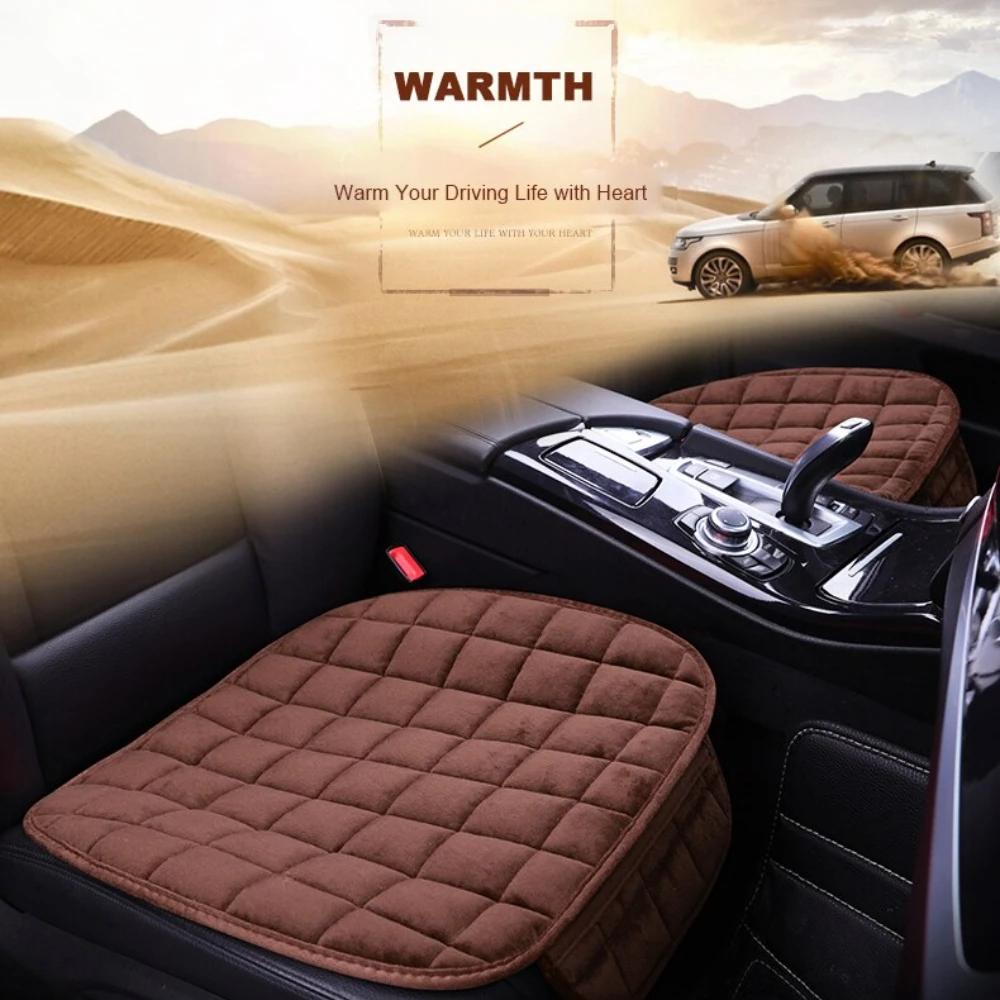Winter Car Seat Cover – Warm, Breathable, Anti-Slip Universal Seat Cushion for Front Seats (Vehicle Seat Protector)