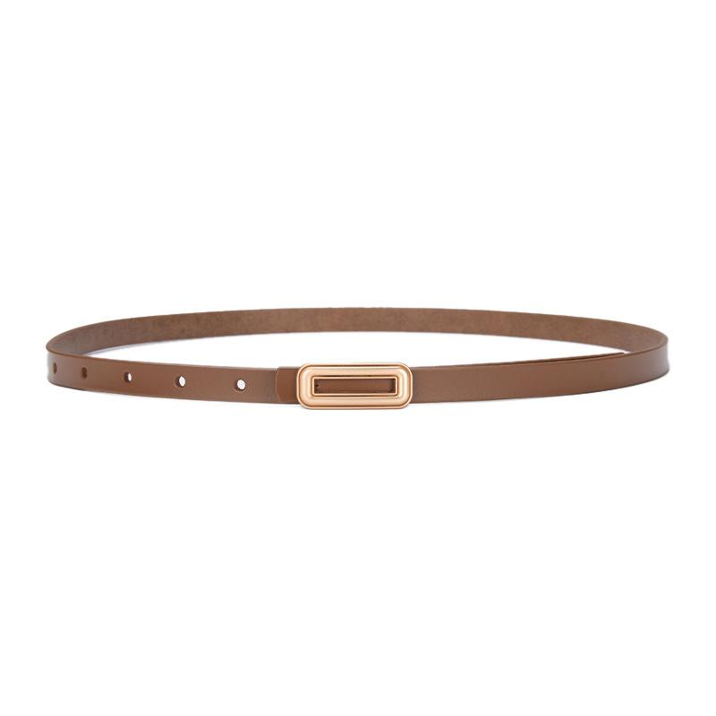 Korean Retro Leather Belt for Women Versatile Decorative Belt with Dress Trousers Jeans Belt