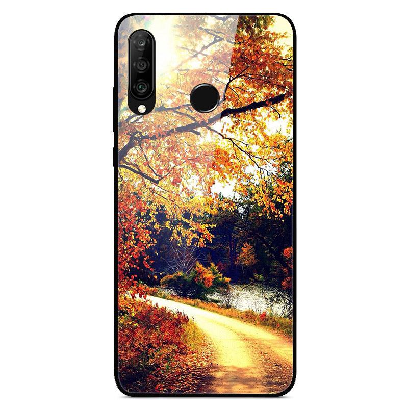 6.15"For Huawei Honor 20S Case Tempered Glass Print Back Cover Hard Case For Huawei Honor 20S MAR-LX1H Phone Case Honor20S 20 S