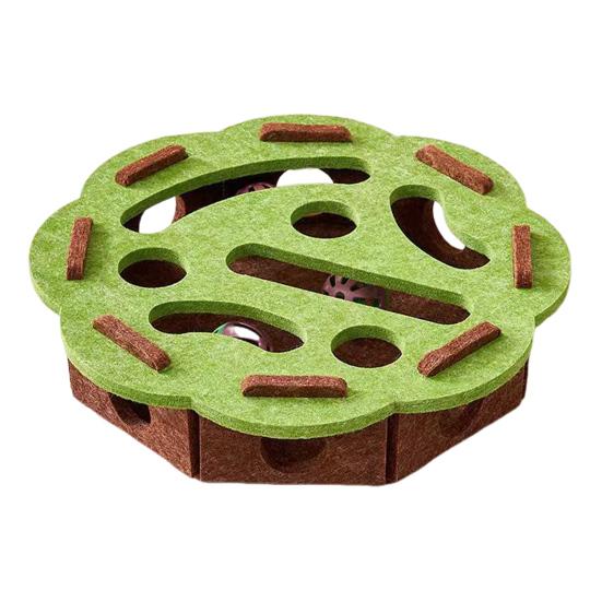 Cat Scratch Maze Toy Interactive Felt Maze Nail File Self-Play Maze Box with 3