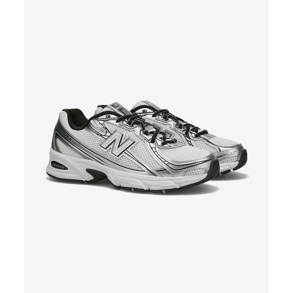 New Balance NB 740 Suni Kürk Kumaş Retro Minimalist Moda Çok Yönlü Baba Ayakkabısı Unisex Spor Ayakkabı Beyaz Gümüş U7401P5