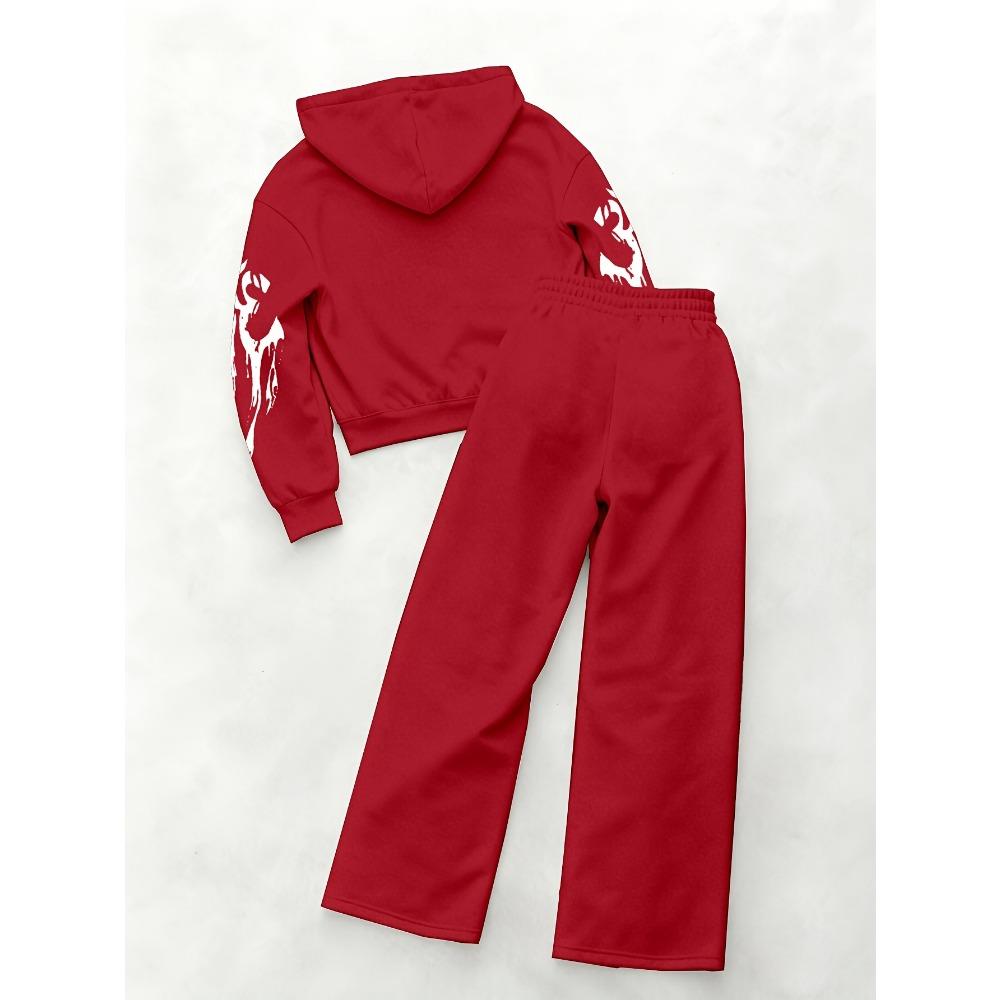 Spring and Autumn Youth Casual Hoodie, Spring and Autumn Long Sleeve Sportswear Set, Outdoor Set, Classic Cool Street Style Personality