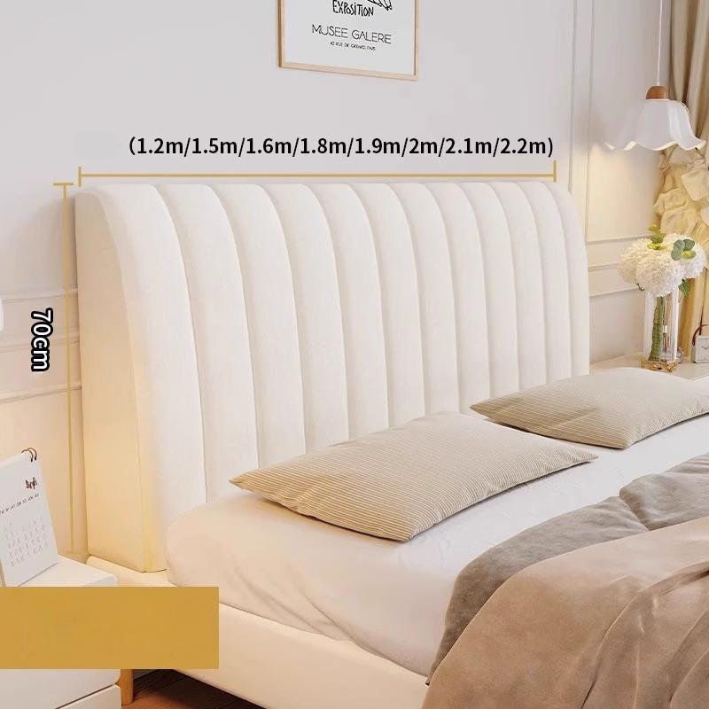 All-inclusive Super Soft Smooth Prošívaný Potah hlavy Tlustý sametový Potah čela Jednobarevné Postel Potah proti prachu