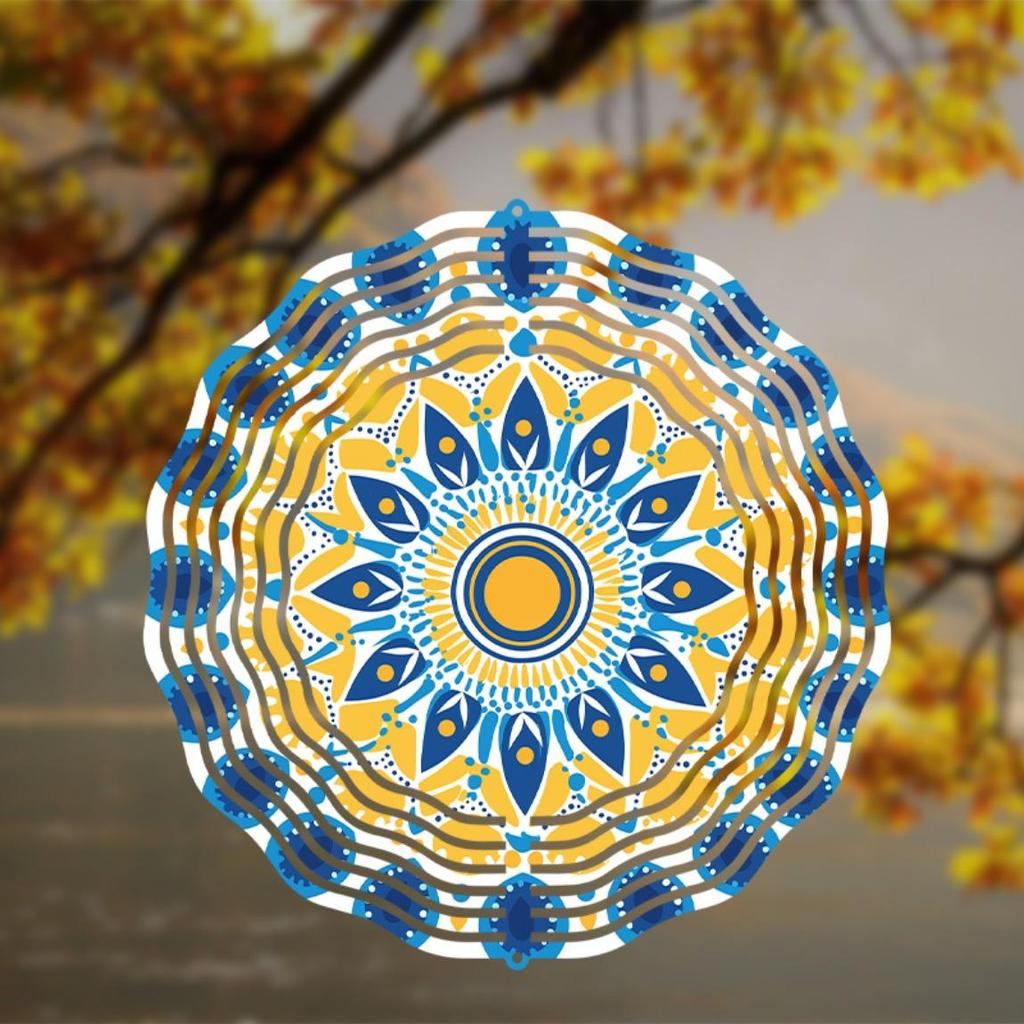 Bohemian Style Outdoor Wind Chime Handcrafted Garden Decor Sculptural Yard Art Colorful Rotating Gift for Indoor and Outdoor Use Wind Powered