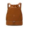 Drawstring Backpack with Dual Zipper Compartment Lightweight Casual Bag Unisex Gym Travel School Backpack