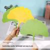 Durable Ginkgo Leaf Plastic Fan - Large, Thick, Artistic & Lightweight Hand-Crank Fan, Drop-Proof & Perfect for Summer