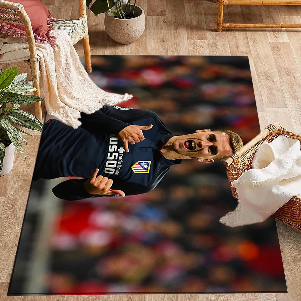 Griezmann's Jersey Floor Mat Design for Balcony Entryway Outdoor Playrooms Anti-slip Rug Anime Office Decor Wedding Party Gift