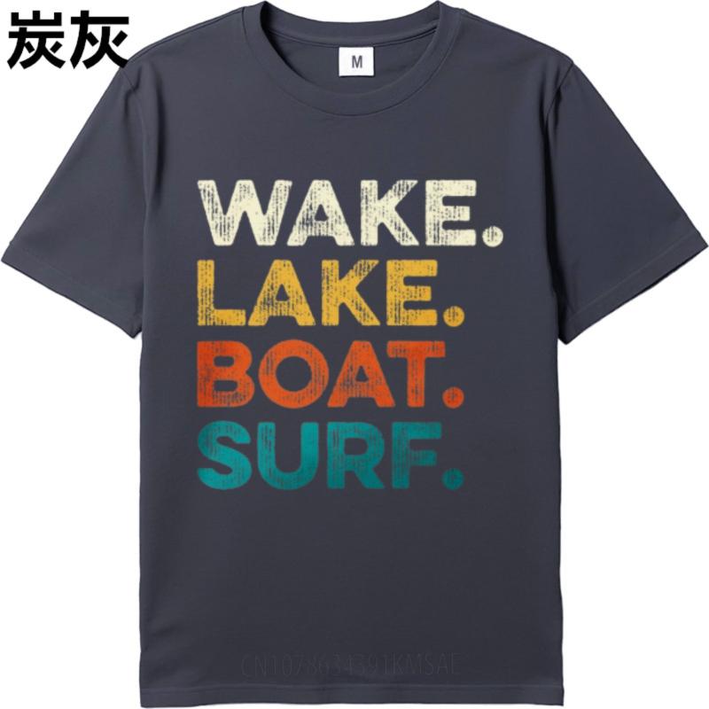 New Arrived For man short sleeve tshirt Casual Wake Lake Boat Surf Stylish For men Top tees Comfort Tshirt Quick Dry Shirt