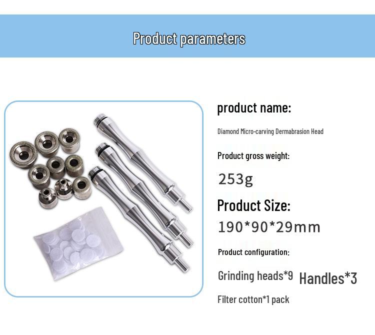 Diamond Microdermabrasion Head Set: Skin Rejuvenation & Exfoliation Accessories
