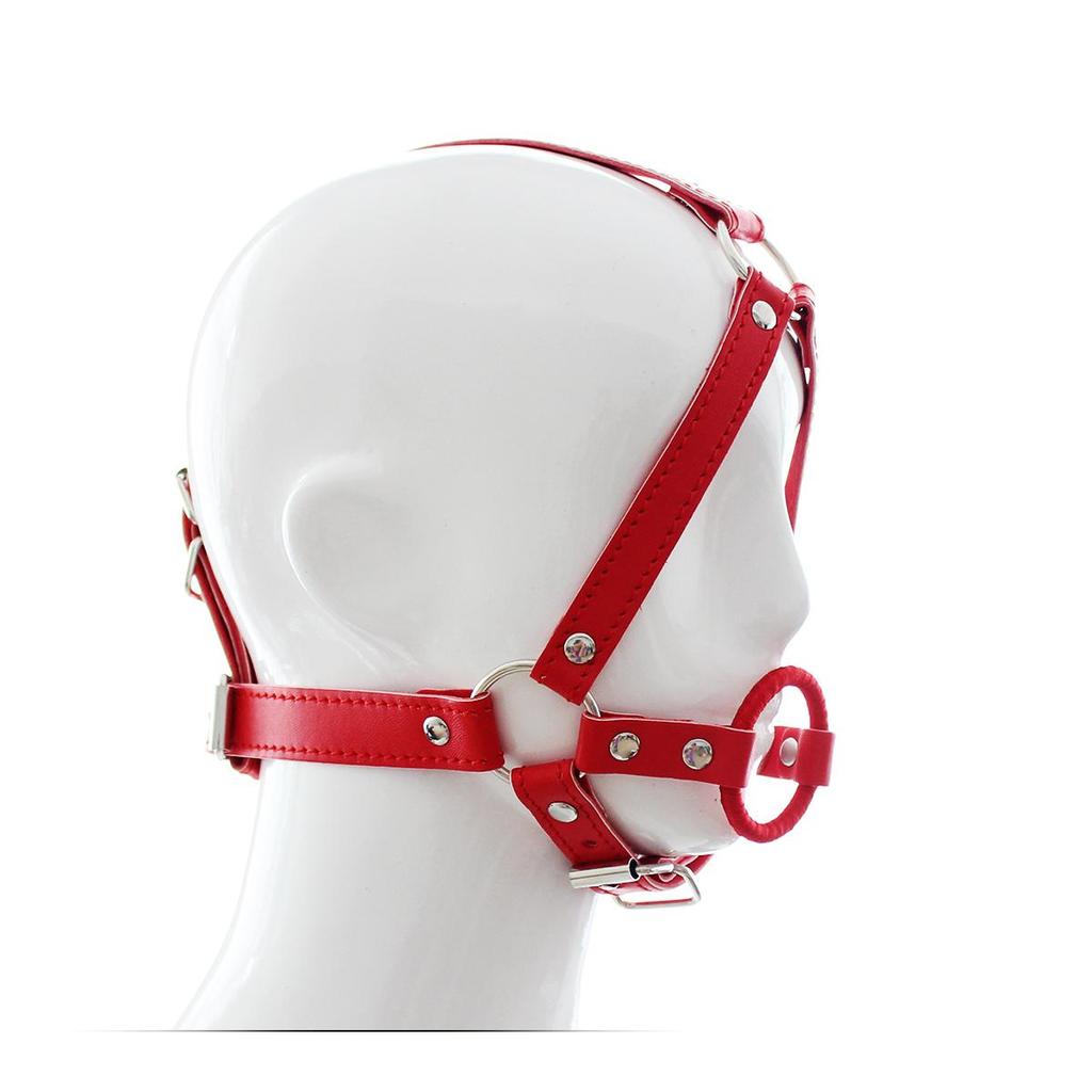 VaHppy Gag Máscaras Sexo Oral Jogos de Casal Role Play Cosplays Rainha Condicionamento Escravo de Cão PU Silicone Ossos de Cão Bolas de Sucção Argola O Bondage