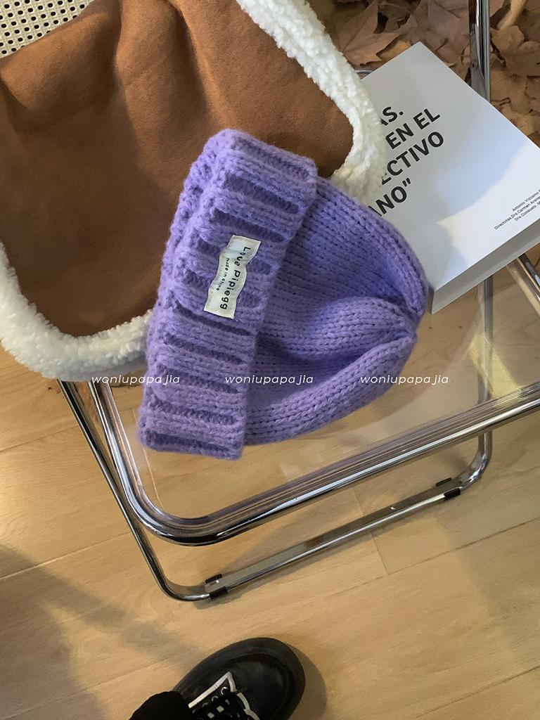 Fit Loose Stylish Winter Beanie Soft Cotton Yarn For Large Heads Warm And Cozy