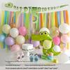 Baby's First Birthday Macaron Tassel Balloon Backdrop