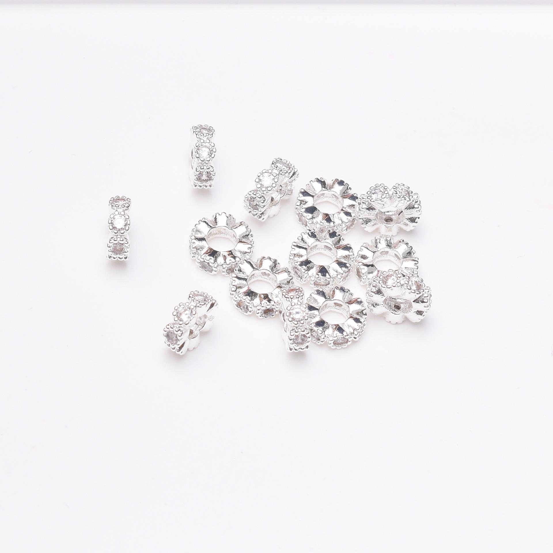 

Сохранение цвета 14-каратного золота с микро-инкрустацией цирконием, аксессуары, большое сверление отверстий, кольцо, бусина, разделитель, ожерелье ручной работы своими руками, бисерные аксессуары, разделитель R2 6mm