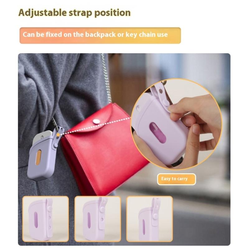 Portable Silicone Holder For Hand Sanitizer Sprays Protective Storage Case with Adjustable Lanyard for Backpack Handbag