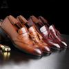 Mocassini in Pelle da Uomo Taglia Grande con Nappe e Traforature Scarpe Eleganti
