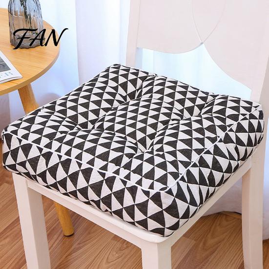 Soft High-elastic PP Cotton Office Chair Pad Modern Stylish Cushion, Ultra Square Geometric or Cushion for Kitchen Chairs Plant Prints, 15.75"x15.75"