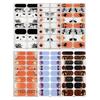 1Sheet Halloween Nail Stickers Waterproof European And American Cartoon Children's Cute No Bake Night Light Nail Decoration