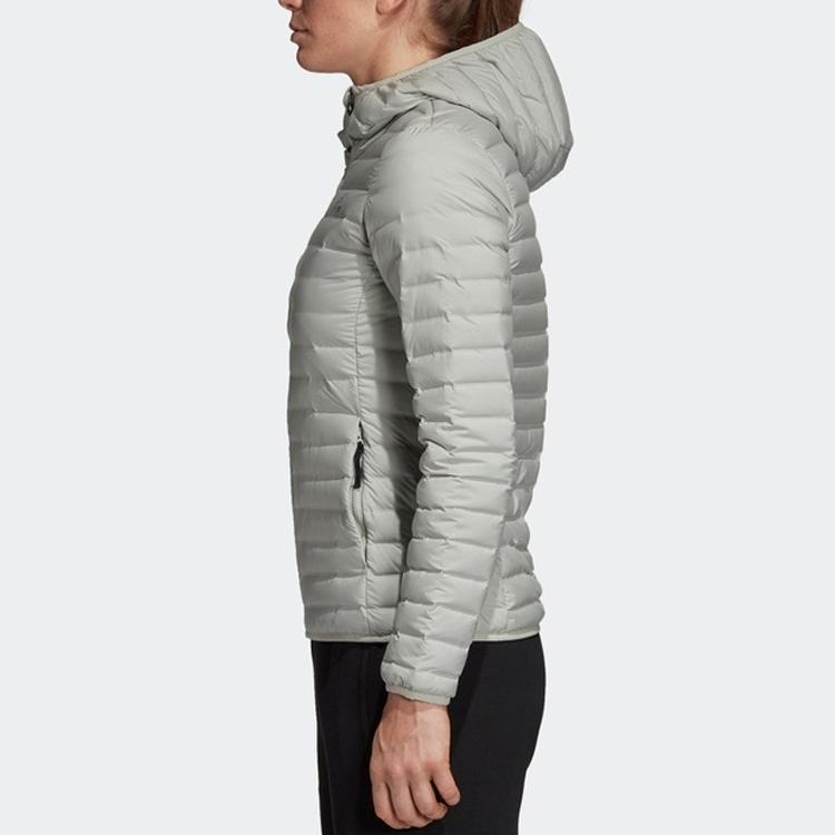 adidas Szőtt Pehelyes Kültéri Kabát Unisex Felsőruházat Ezüstszürke CY8734