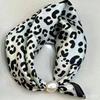 Thin Pearl Necklace with Magnetic Clasp, Lazy-style Silk Scarf, Women's Pendant Scarf, Collarbone Chain