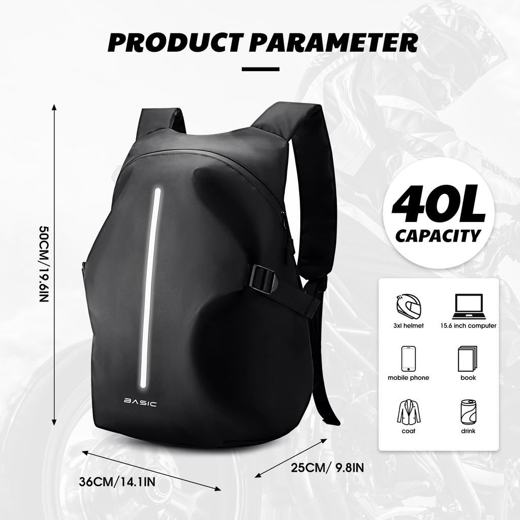 Motorcycle Backpack, Waterproof Helmet Backpack for Men, Motorcycle Accessories, Travel Backpack, Large Waterproof Storage Bag