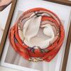 Luxury Silk Scarf Magnetic Buckle Headscarf Fashion Headscarves  Spring