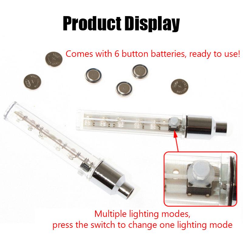 Bisiklet 5 LED Tekerlek Işığı Rüzgar Türbini Kuyruk Işığı Bisiklet Valf Işığı Ölü Sinek Dağ Bisikleti Valf Işığı