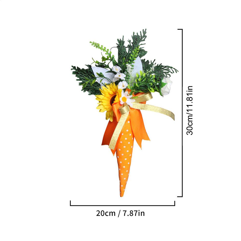 

Easter Ornaments Spring Sunflower Carrot Bouquet Decorations Party Ornaments for Indoor Outdoor Home Classroom Office Party оранжевый