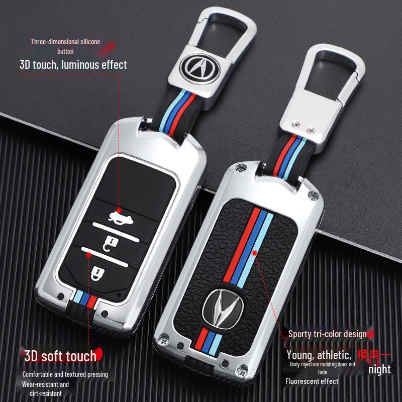 Acura CDX MDX RDX ZDX ILX RLX Key Fob Metal Case with Buckle