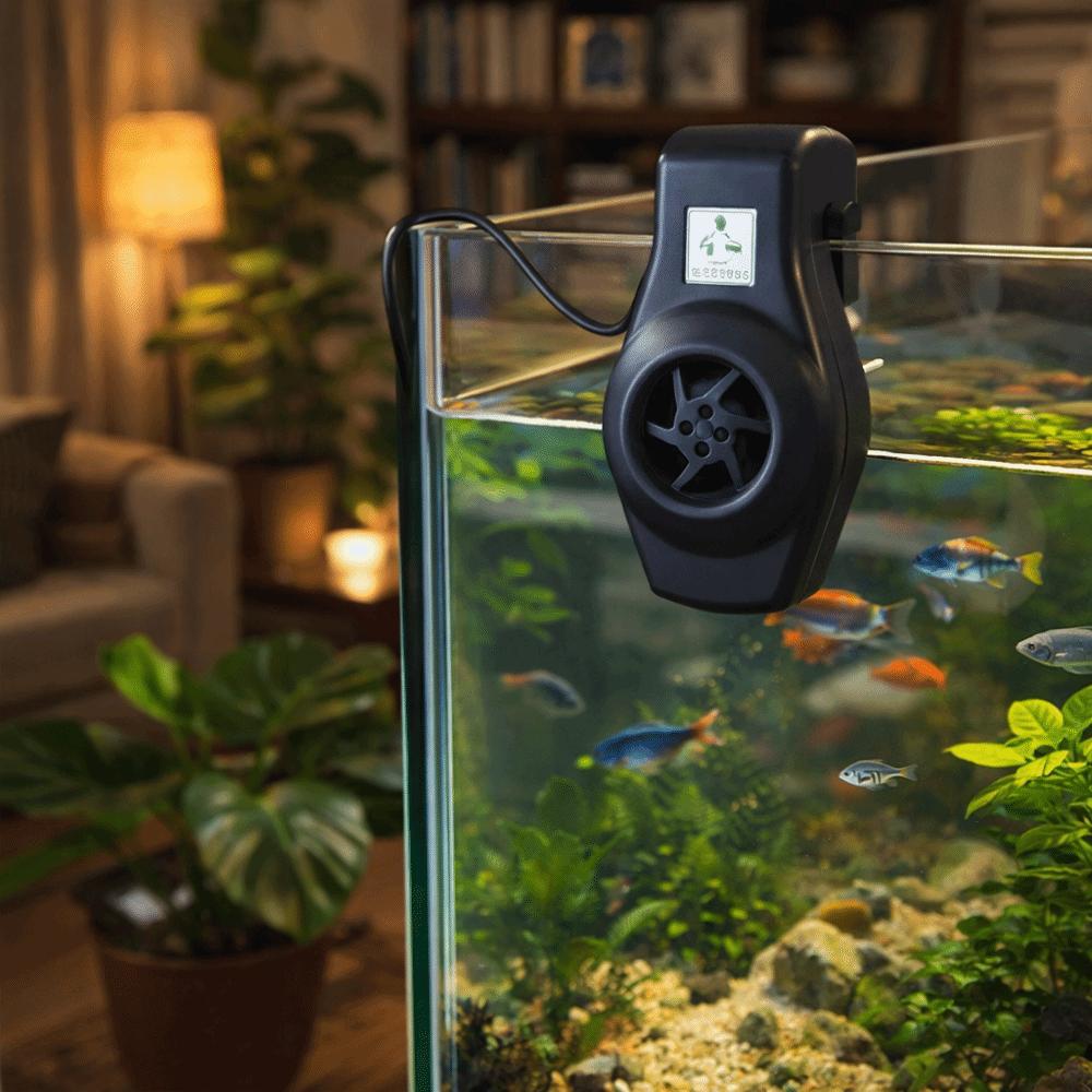 Cichy wentylator chłodzący do akwarium Montowany na ścianie Regulowany Mini wentylator USB Szybkie chłodzenie Mocny wentylator do akwarium Regulacja temperatury zbiornika